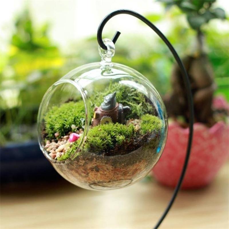 Glass Ball Vase Glass Aquarium Fish Tank Hanging Flower Pot Hydroponics Plant Vase Home Decoration