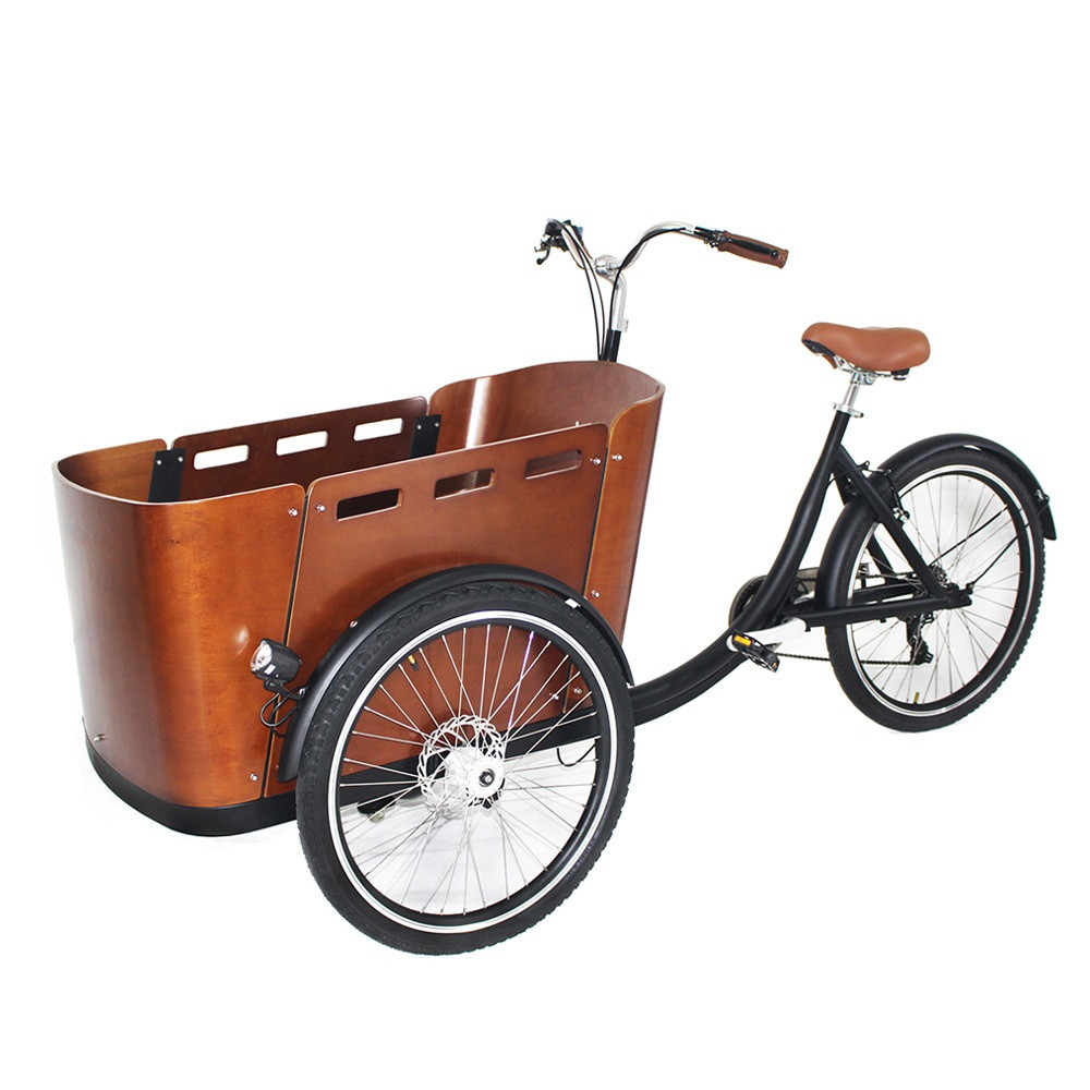 Electric Cargo Bike Tricycle for Adults Carry Kids Family Heavy Duty Front Cabin Mobility Scooter