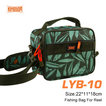 Kingdom LYB-10 Fishing Bags 22*11*18cm Khaki&Green 1000D Waterproof Nylon Cloth YKK Zipper Oblique Backpack Shoulder Bag Tackles