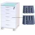 Movable Medical Dental Rolling Cabinet Trolley Hospital Clinic Nursing Cabinet 5 Drawers Slider Cabinet With Wheel Storage