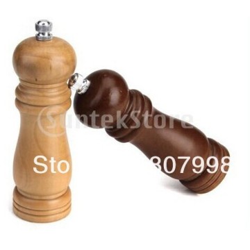 6 inch Wood Wooden Herb Salt Seed Spice Pepper Mill / Grinder / Muller Shaker Kitchen Ware Tool