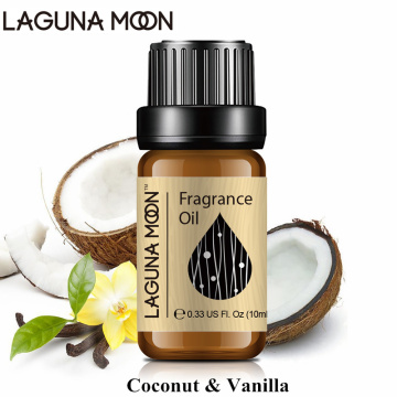 Lagunamoon Coconut & Vanilla 10ml Fragrance Oil For DIY Bath Bombs Perfume Air Fresh White Musk Lime Mango Apple Fresh Linen Oil