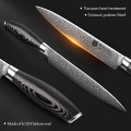 XINZUO 8" Cleaver Knife Chinese Damascus Stainless Steel Kitchen Knife Multi Cooking Tools Meat Sashimi Knives Pakka Wood Handle