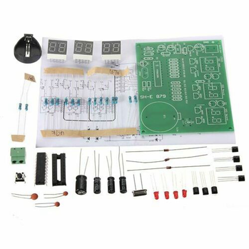 AT89C2051 6 Digital LED Display Electronic Clock DIY Kit Receiver for Arduino Flux