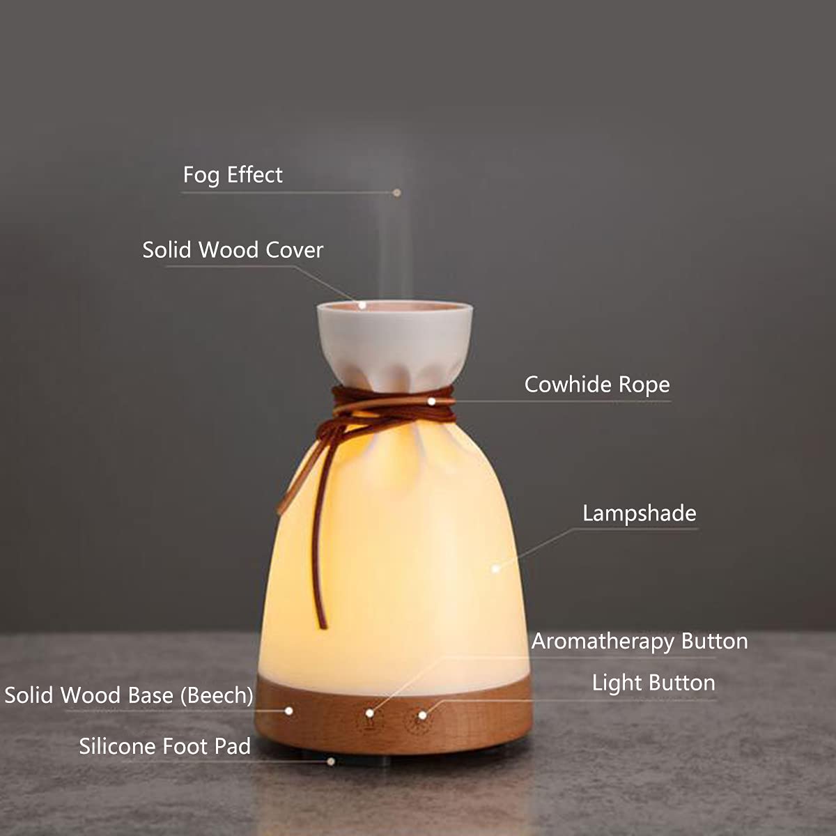 Fabric-Wrap Humidifier Night Light