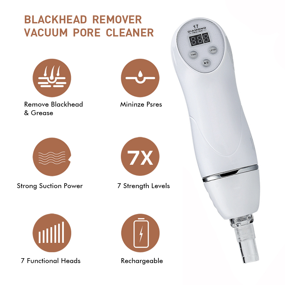 Diamond Microdermabrasion Machine Skin Peeling Vacuum Blackheads Removal Device Scar Acne Clean Instrument Face Care Massage