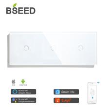 BSEED WIFI Touch Light Switches Smart Sensor Wall Switches Google Alexa Smart Life App Control 3Gang Smart Light Switches Alexa