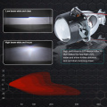 Led Angel Eye Headlight Projector Lenses 2.5 Inch Bi-Xenon Full Kit with H1 Led Bulbs White Red Blue Halo for H4 H7 Car Retrofit