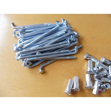 50pcs/lot Electric bicycle/Bicycle Spoke Silver 10G Diameter 3mm Length 70-305 mm spokes #45 Steel + nipples