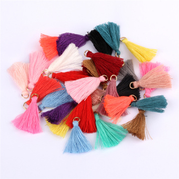 50Pcs Color Mini Tassel Fringe Pendant DIY Party Hanging Ring Cords Tassel Trim Garments Curtains Jewelry Decor Tassels Lace