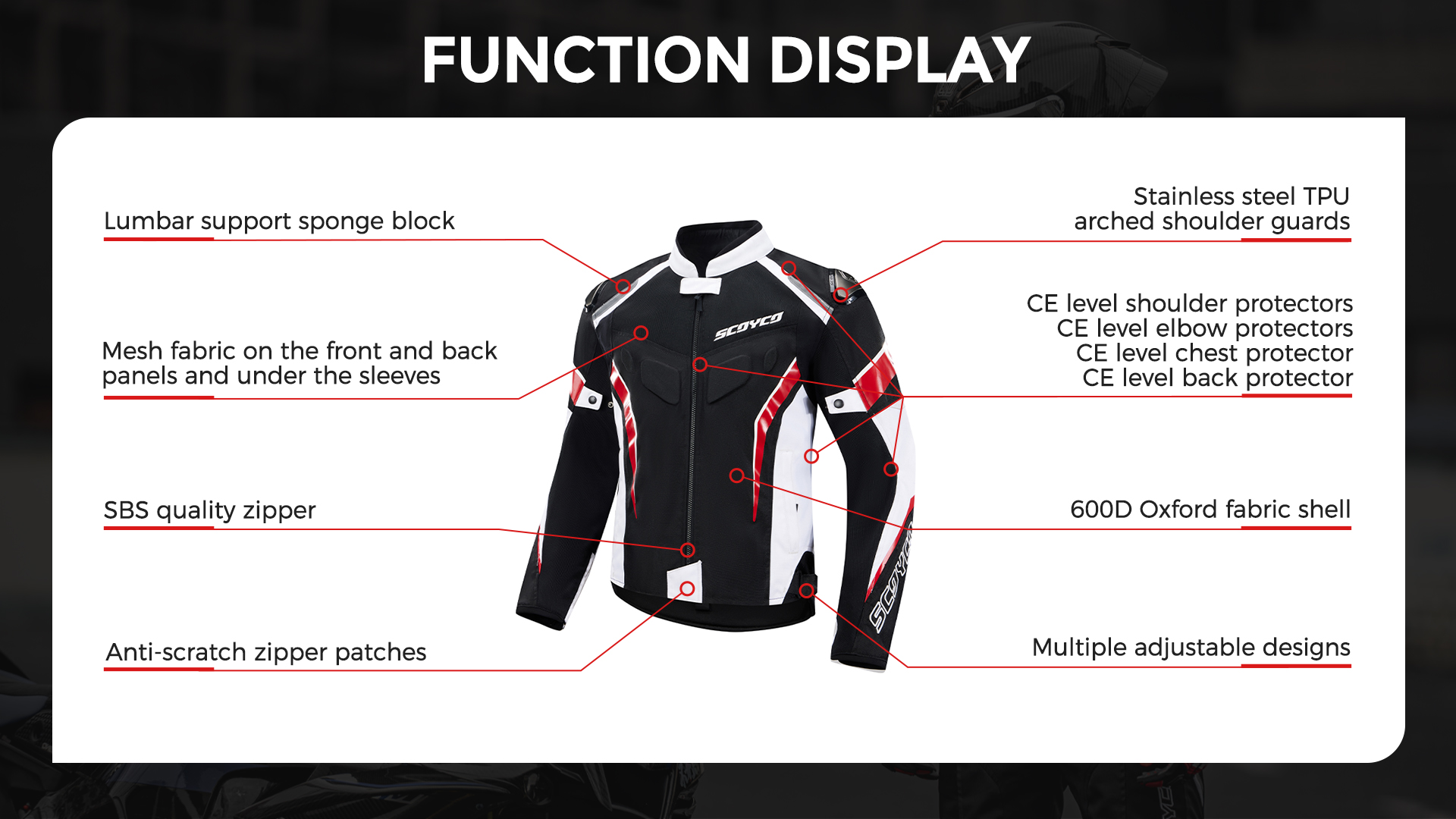 breathable riding jacket