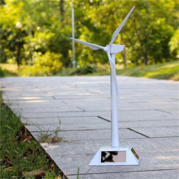 NEW Environmental Plastic Model-Solar Powered Windmill Wind Turbine Desktop Decor Science Toy Easy to Assembled