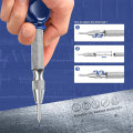 2 Pack Automatic Drill Center Punch Spring Loaded Crushing Hand Tool with Steel Center Hole Punch Marker Scriber