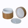 Bamboo Cream Jar PP Plastic Container 10G 20G 30G 50G Empty Refillable Bottle Cosmetic Packaging Pot Bamboo Wooden Jar 10pcs