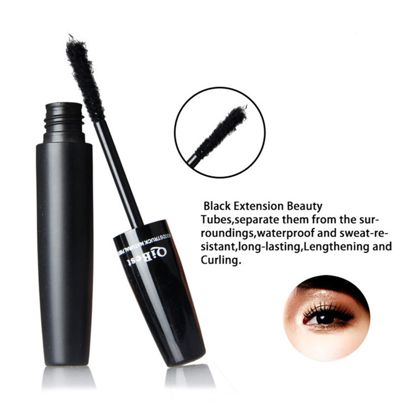 2pcs/set Silk Fiber Cosmetics 3D Mascara Black Eyelashes Lengthening Full Professional Makeup Eyelash False Eyelashes Extension