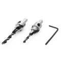 2 pcs/set Countersink Drill Bit Power Tools Speed Out Twist Drill Bits Set Saw Wood Drilling