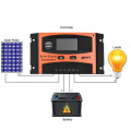 12V 24V 30A/40A/50A/60A Auto Solar Charge Discharge Controller LCD Dual USB Solar Panel Controllers Regulator Voltage Charger