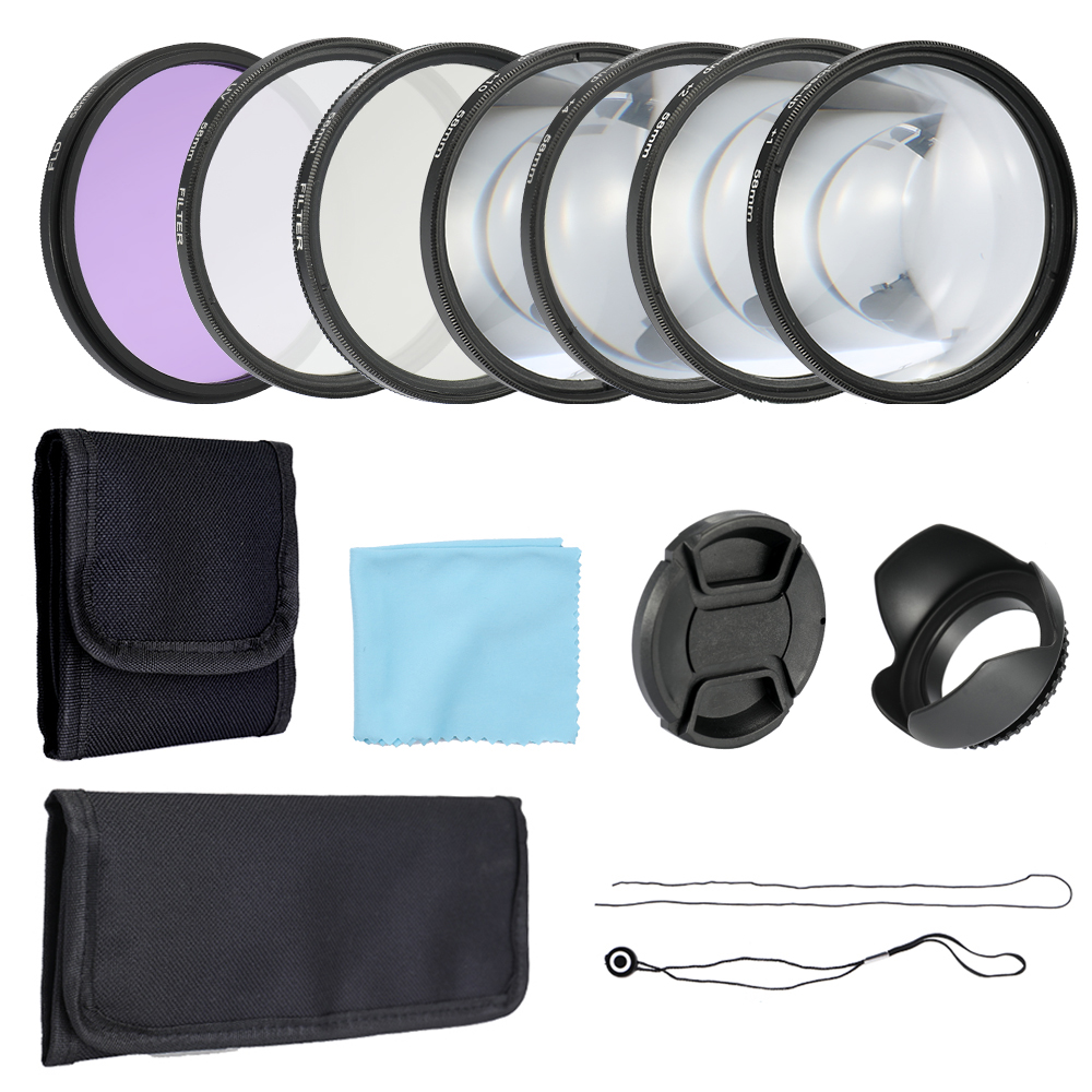 Andoer Professional 58mm 52mm Camera UV CPL FLD Lens Filters Kit and Close-Up Macro Accessory Set Photography Accessories