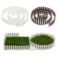 100*5cm/100*3cm Miniature Small Wood Fencing DIY Fairy Garden Micro Dollhouse Gates Decor Ornament White/Coffee Colors