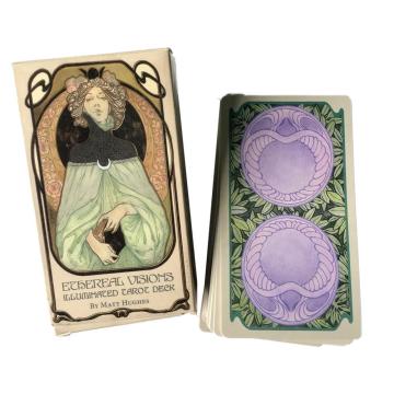 80pcs Ethereal Visions Illuminated Tarot Cards Deck Board Game English Table Games For Party Playing Card Entertainment Game