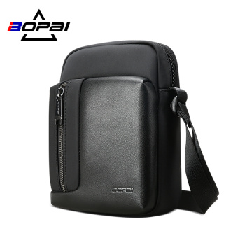 BOPAI Men`s Bags Male Casual Shoulder Messenger Bag Light Waterproof Nylon Fashion Travel Business Crossbody Tote Mochila