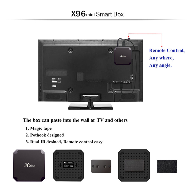 X96 Mini Smart TV Set Top Box Wifi 2G/16G Support Iptv with Smart Tv M3U Enigma2 PC Linux EU Plug