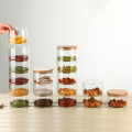 Heat-Resistant Glass Storage Tank Sealing Tea Free Stacked Multi-Layer Storage Dried Spices Food Storage Bottle