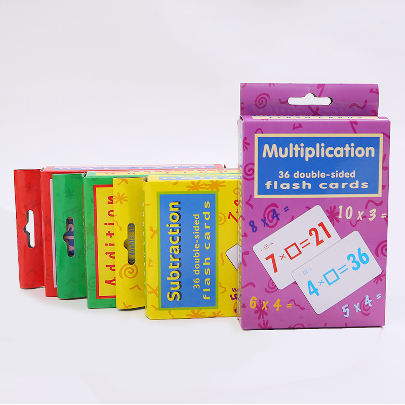 36 Pcs/set Baby Math Learning Cards Mathematics Flash Card Addition Subtraction Multiplication Division Arithmetic Kids Toy Game