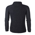 2019 Autumn Men's Sweater Pullover Male Long Sleeve Horn Button Knitted Turtleneck Sweaters slim fit Black Gray Pullovers S-2XL