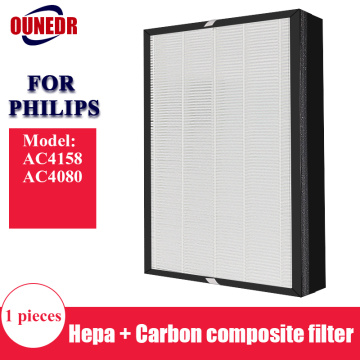 Activated Carbon and HEPA Filter AC4158 AC4125 for Philips AC4080 AC4001 AC4081 ACP007 Air Purifier Parts