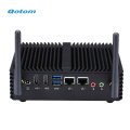 QOTOM Mini Desktop Computer Core i3 i5 Processor, support LTE Module, Fanless Mini PC Dual NIC