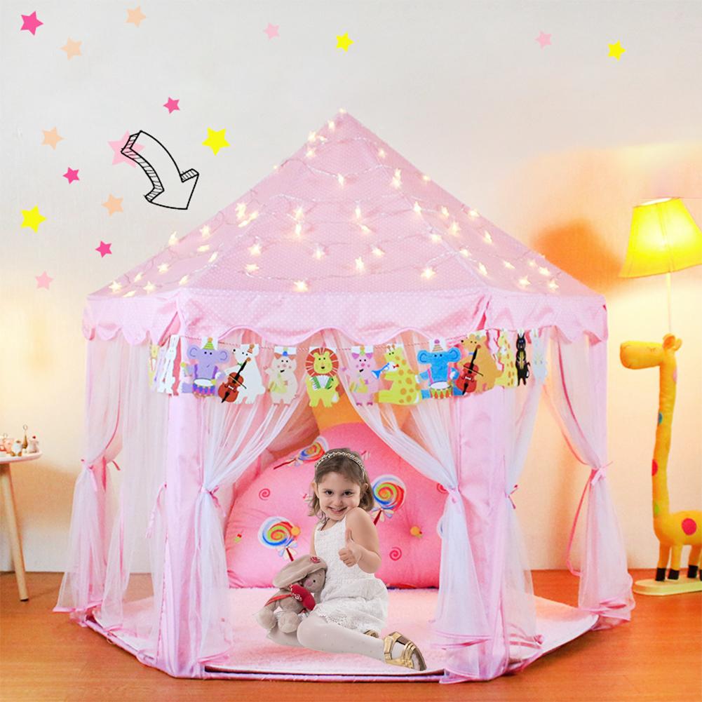 Children's Tent Princess Tent For Kids Girl's Castle Playhouse Outdoor Tent Playhouse Folding Beach Pool For Kids Toddler Indoor