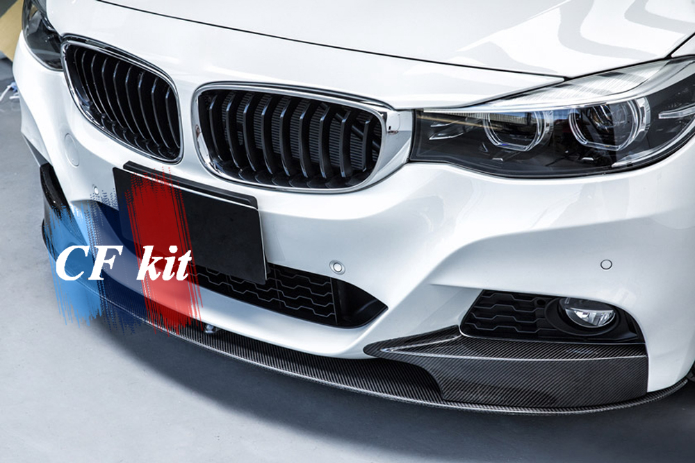 Carbon Fiber Front Bumper For BMW 3GT F34 Spoiler Front Lip 2013-2017 M Sport Body Kits Car Styling