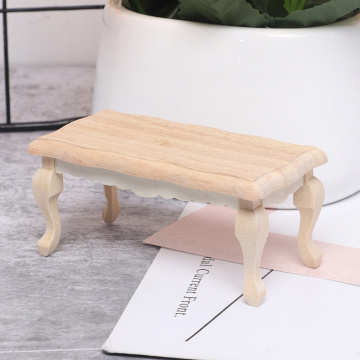 1/12 Dollhouse Miniature Wooden Tea Table Model Furniture Decor Accessories