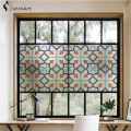 No glue Static Cling Stained Glass Window Film Frosted Privacy Glass Sticker Home Decor Digital print Abstract geometry