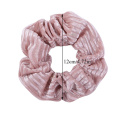 Winter Striped Soft Velvet Scrunchies Ponytail Holder Solid Color Hair Rope Ties Women Elastic Hair Bands Girls Hair Accessories