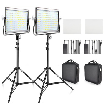 L4500 LED Video Light 2 in 1 Kit Photographic Lighting Studio Lamp Bi-color 3200K-5600K Photo Light with Tripod for Youtube