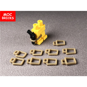 10pcs\lot MOC Bricks DIY Figure wear Dark Tan leggings weapon Accessories Building blocks Toys for Children Dolls Xmas gifts