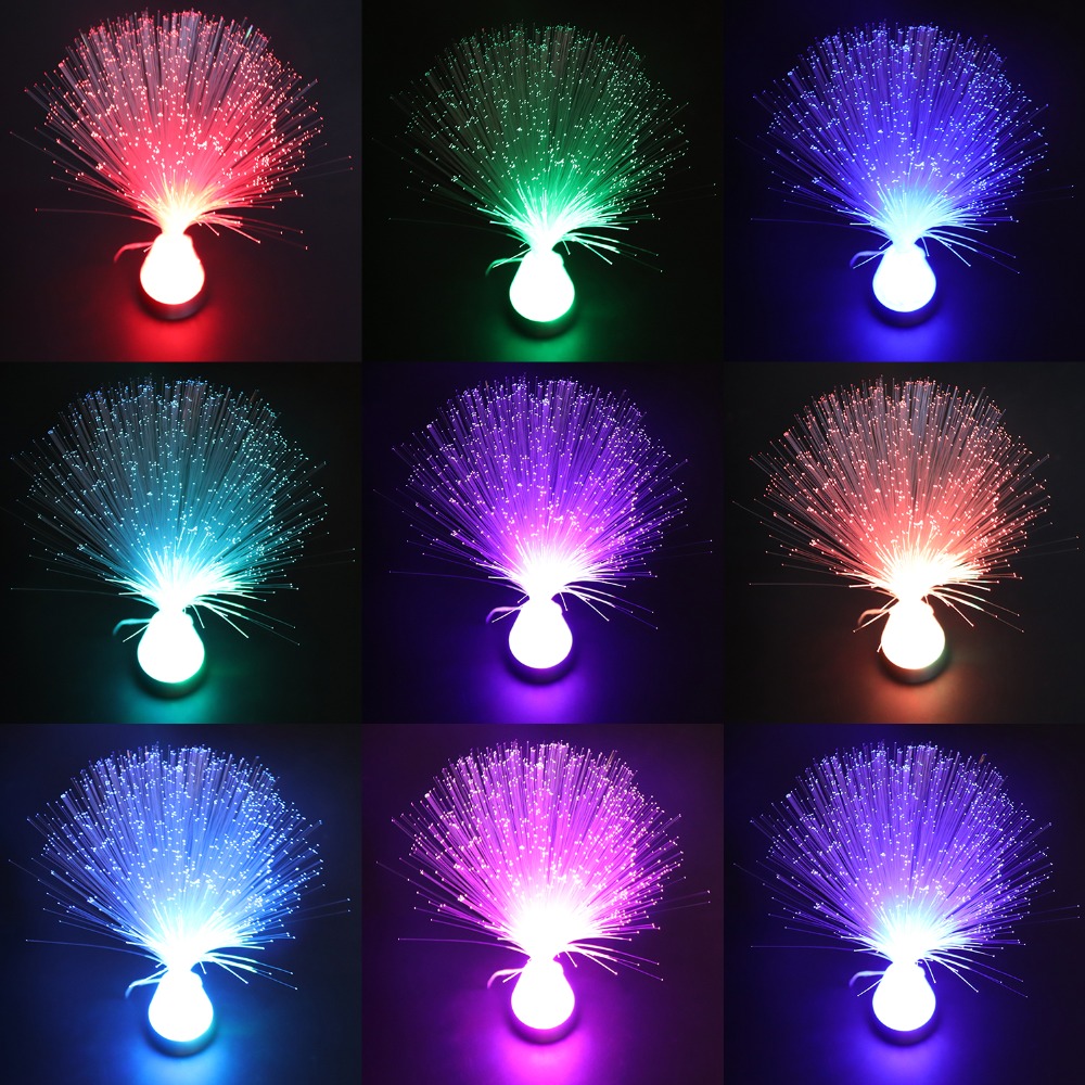 41cm width optical fiber light color changes all the time colorful pmma plastic led fiber optic ABS crystal lighting lamp IL