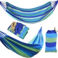 280*80mm 2 Persons Striped Hammock Outdoor Leisure Bed Thickened Canvas Hanging Bed Sleeping Swing Hammock For Camping Hunting