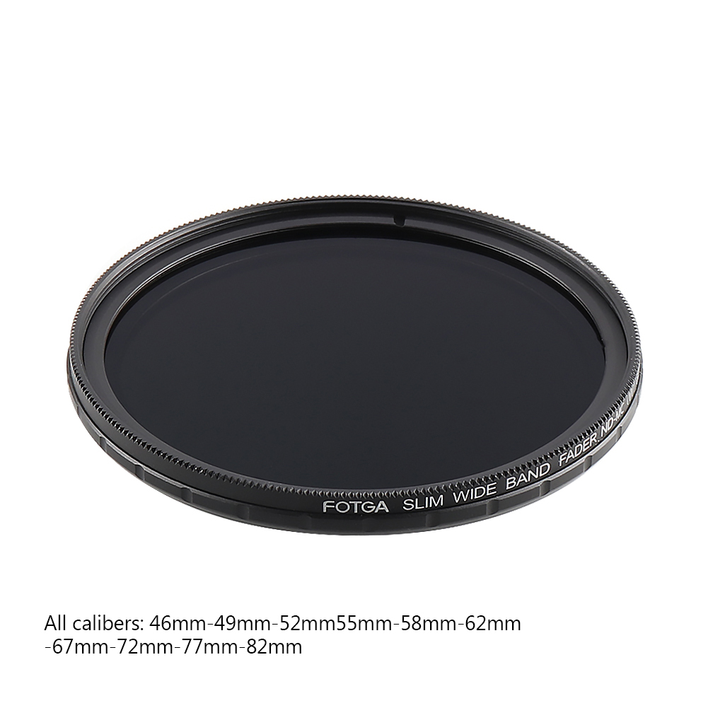 Classic Texture Camera Accessaries Supplies 46-82mm Fader ND Filter ND 2-400 Variable Neutral Density Filter Black