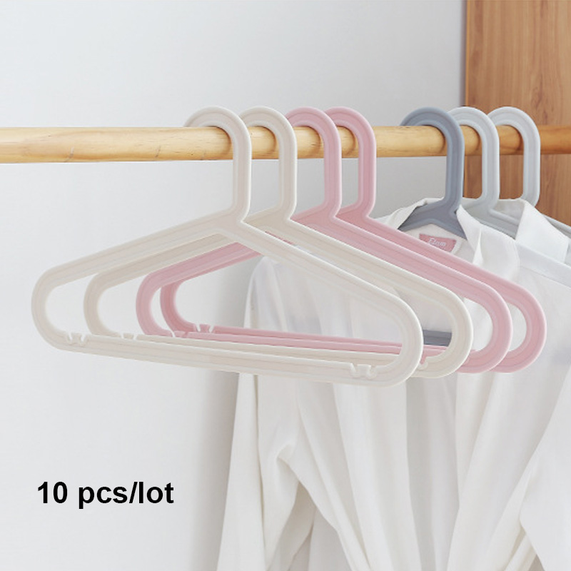 ITNEX 10pcs/lot Adult Clothes Hangers For Jeans Pants Coat Hanger Home Storage Holder Dress Hanger Dying Racks Plastic Hanger