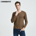 COODRONY Sweater Men Casual V-Neck Pullover Shirt Spring Autumn Slim Fit Long Sleeve Mens Sweaters Knitted Cotton Pull Homme Top