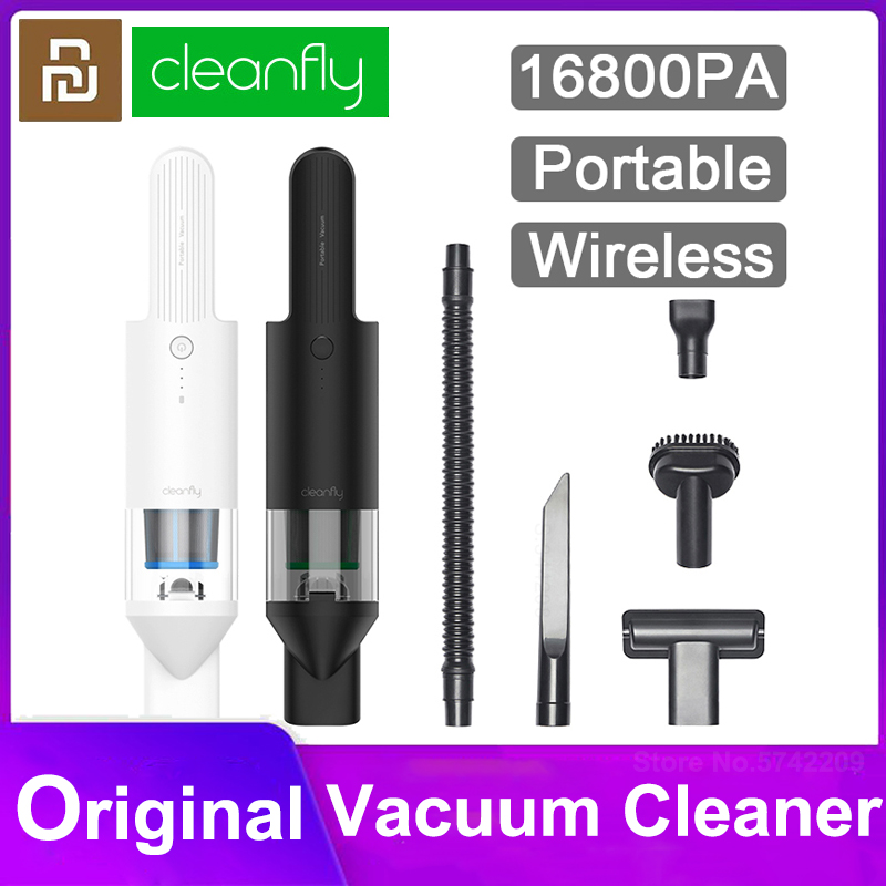 Youpin Cleanfly Handheld Vacuum Cleaner FV2 for Car home Portable Wireless Dust Catcher 16800PA Strong Cyclone Suction