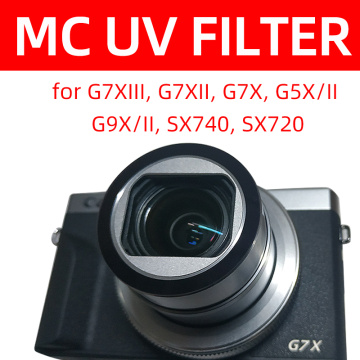 Multi-Coated MC UV Filter Lens Protector for Canon G7X Mark III II G7 X G9X G5X SX740 SX720 HS (HD Optical Glass)
