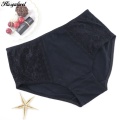 Plusgalpret Black Lace Panties for Women Winter Intimates Underpants Skin Friendly Comfort Underwear Female Cotton Briefs Panty