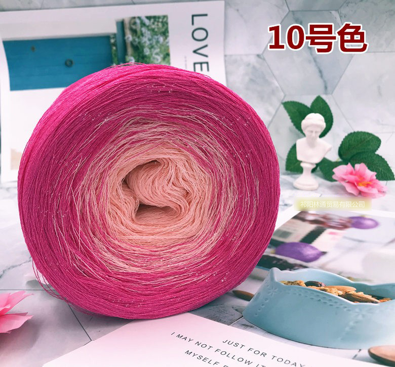 300g Cake ball shape crochet yarn cotton flax space dye knitting yarn Woolen Linen Blended Yarn Hand Knitting Melange Yarn ZL49