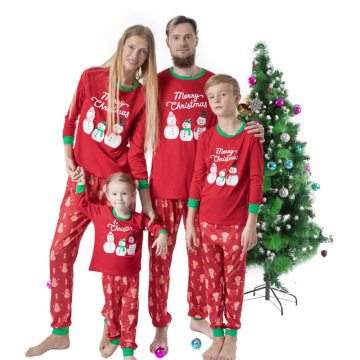 Christmas Snowman Men Women Sleepwear Family Pajama Sets Family Matching Outfits Mother Daughter Father Son Pyjamas Set Clothes