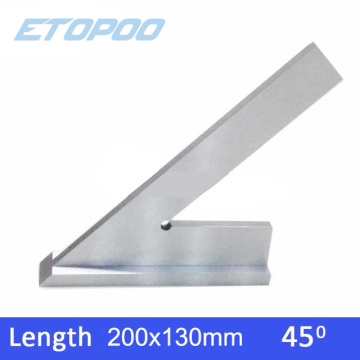 200x130mm 45 Degree Try Machinist Square with Base 45 degree steel wide base square ruler Measuring Tool Caliper