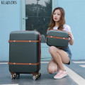 KLQDZMS 20"22"24"26inch Women Travel Luggage Set Trolley suitcase With Cosmetic Bag Women Wheeled Rolling Luggage On Wheel